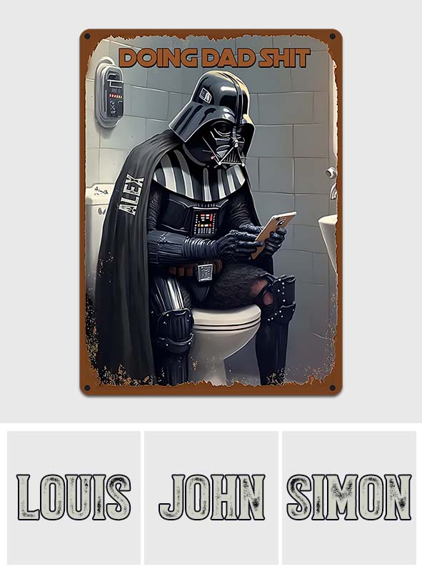 Doing Dad Shit - Personalized The Force Rectangle Metal Sign