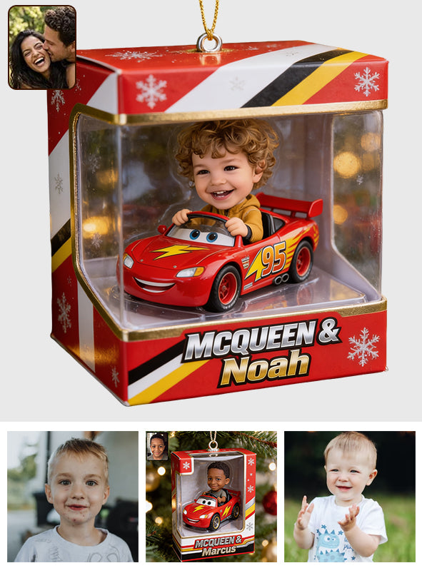Racing Into Christmas - Personalized Christmas Acrylic Box Ornament