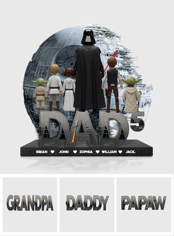 Dad 3 - Gift For Father - Personalized The Force Custom Shaped Acrylic Plaque