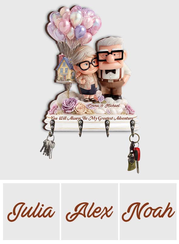 You Wil Always Be My Adventure - Personalized Mouse Custom Shaped Key Rack