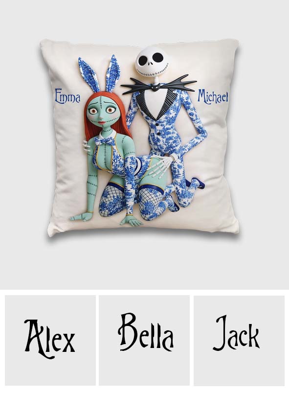 I Love You - Personalized Nightmare Throw Pillow