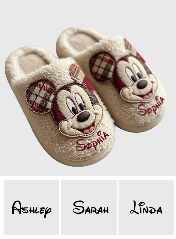 Merry Christmas - Personalized Mouse Slippers