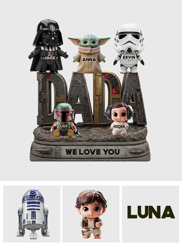 Best Dad/Mom In The Galaxy - Personalized The Force Custom Shaped Acrylic Plaque