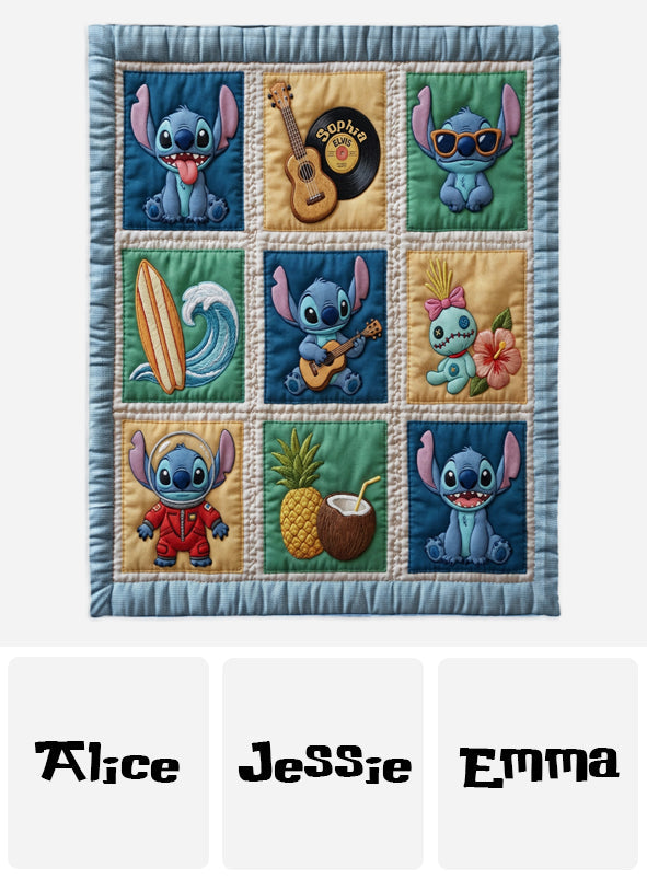 Tropical Alien Vibes - Personalized Ohana Blanket