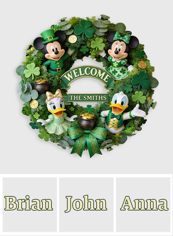 Lucky Friends - Personalized Mouse Custom Shaped Wood Sign