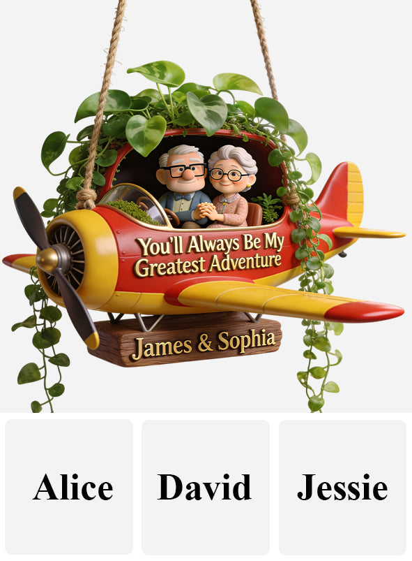 You Will Always Be My Greastest Adventure - Personalized Up Movie Couple Hanging Pot