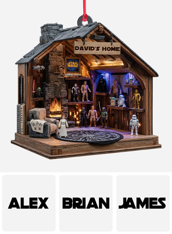 Rustic Geek Cave Cabin - Personalized The Force Ornament