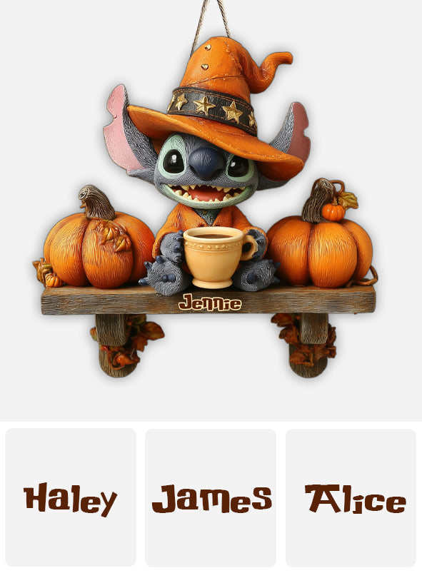 Hello Fall - Personalized Ohana Custom Shaped Wood Sign