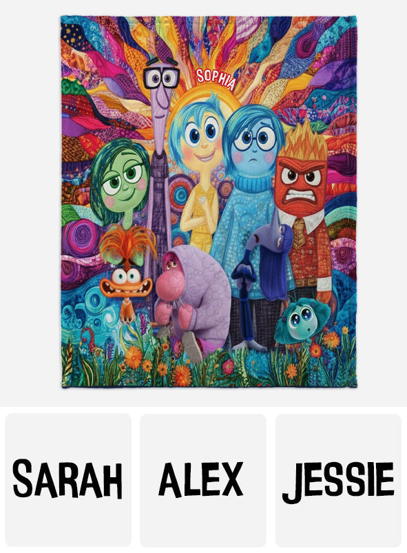 Inside Emotional Characters - Personalized Blanket