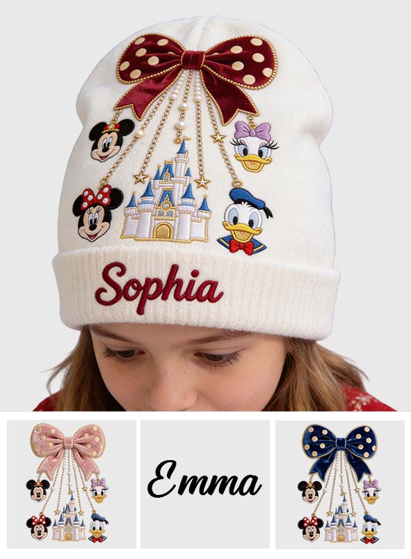 Merry Christmas - Personalized Mouse Beanie Hat