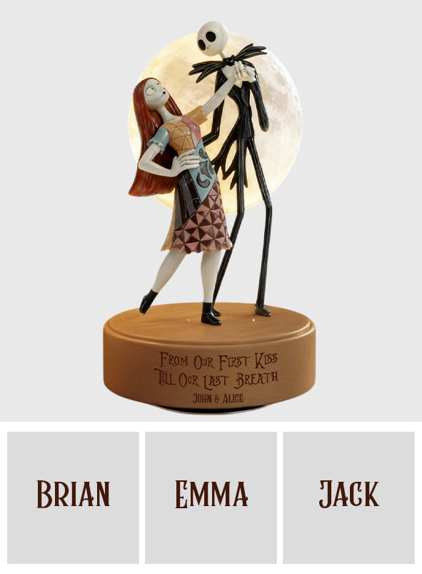 From Our First Kiss Till Our Last Breath - Personalized Nightmare Rotating Music Plaque