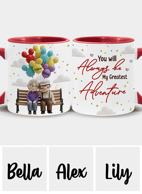 You Are My Greatest Adventure - Personalized Couple Accent Mug