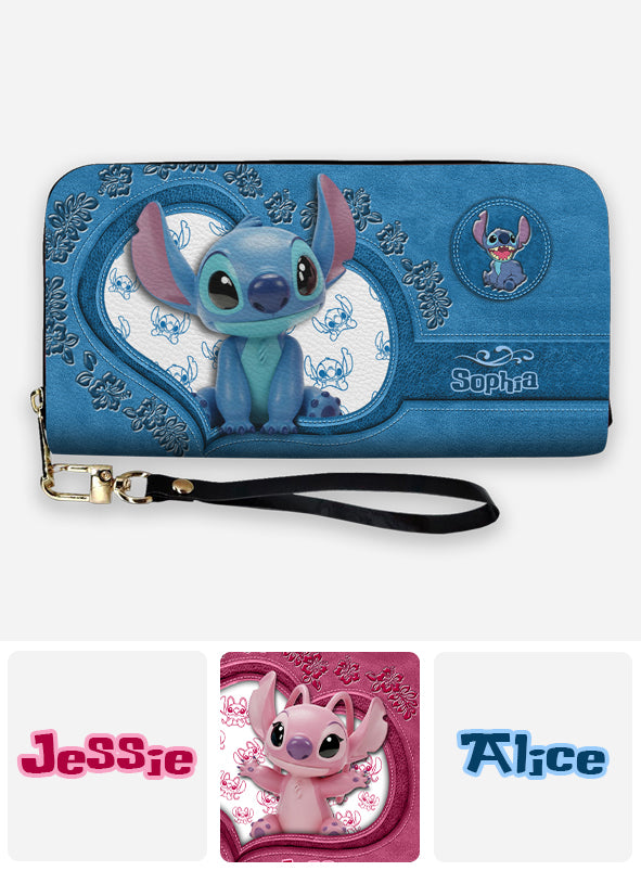 Blue Ohana - Personalized Ohana Leather Long Wallet