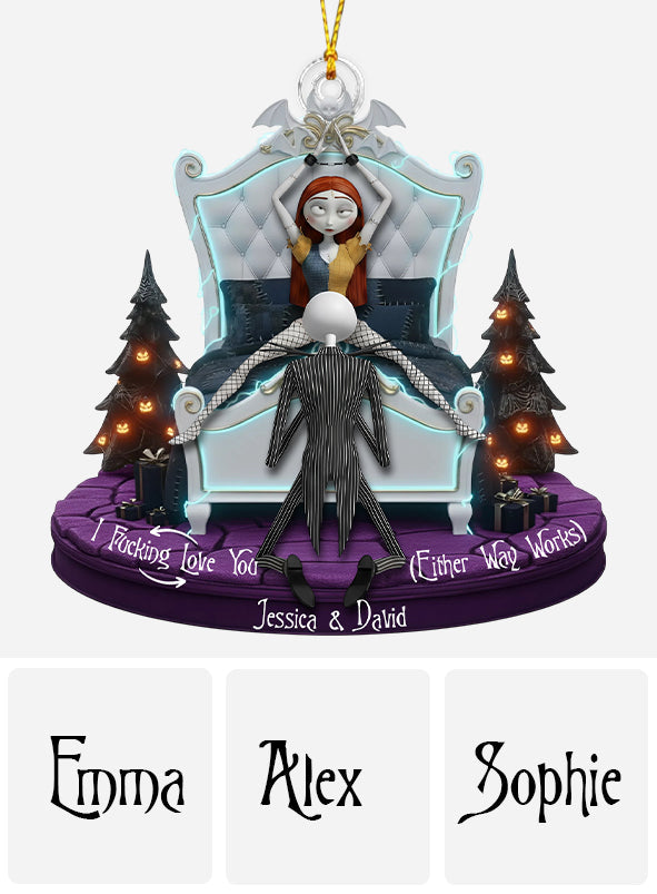 Nightmare Christmas Couple Xmas Movie - Personalized Nightmare Ornament