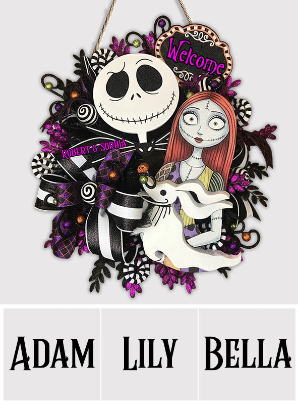 Welcome To Our Home - Personalized Nightmare Custom Shaped Wood Sign