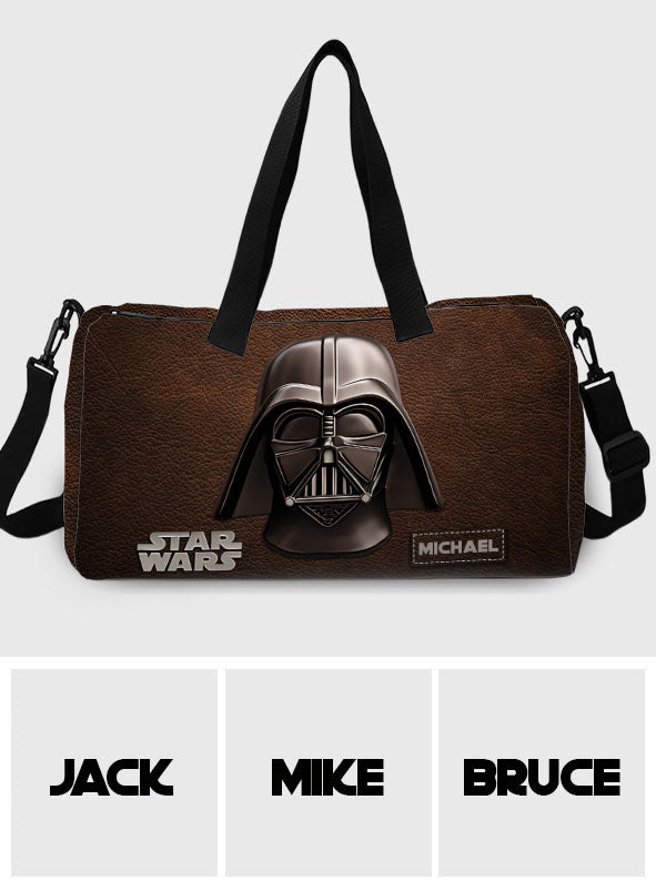 The Black Armored Commander Custom Name - Personalized The Force Duffle Bag