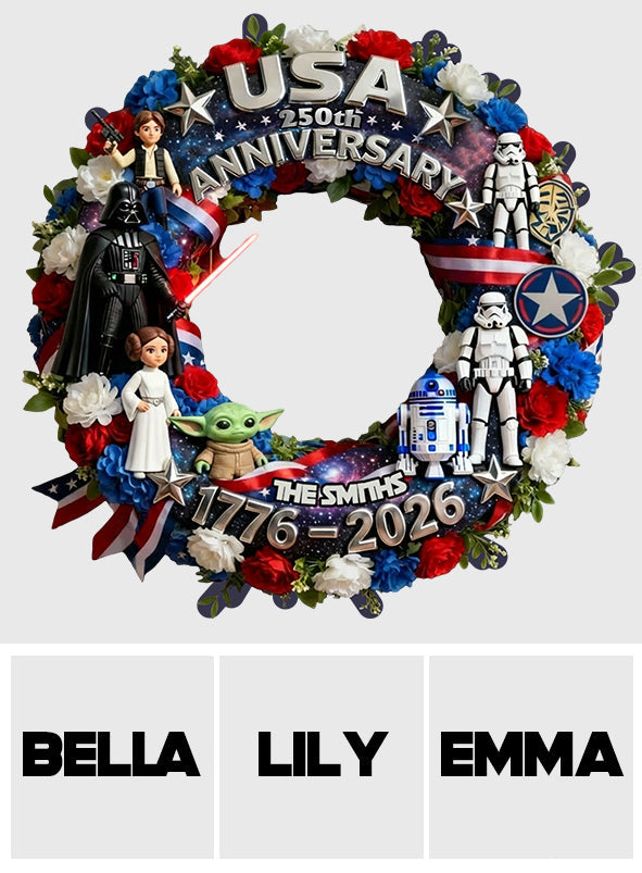 Darth Side America 250th Anniversary - Personalized The Force Cut Metal Sign