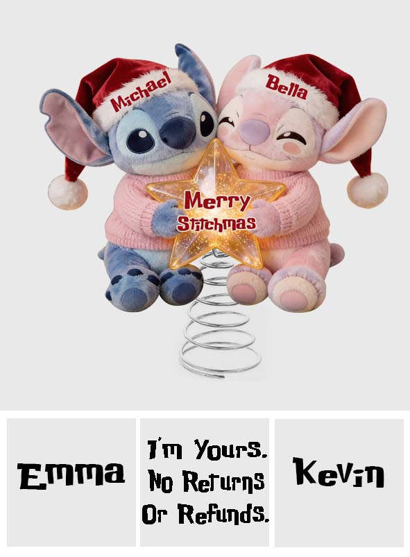 I'm Yours. No Returns Or Refunds - Personalized Ohana LED Light Tree Topper