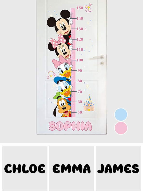 Magical Grow Chart - Personalized Mouse Height Decal