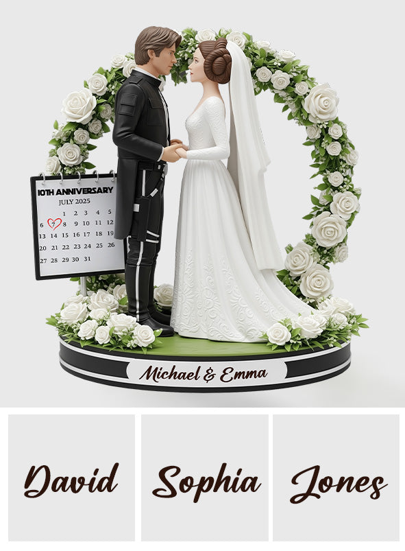 Happy Anniversary, Anniversary Gift For Star Fights Loving Husband/ Wife... - Personalized The Force Custom Shaped Acrylic Plaque