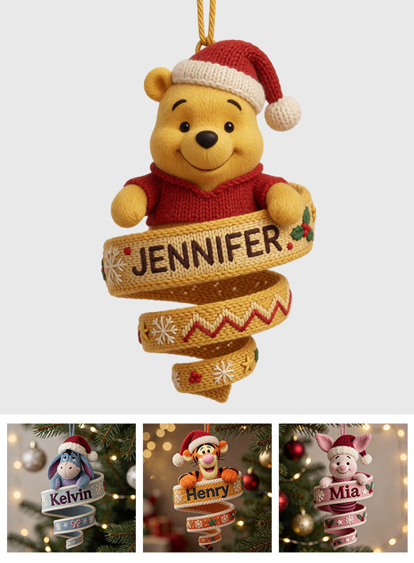 Cute Yellow Bear - Personalized Yellow Bear Plush Ornament