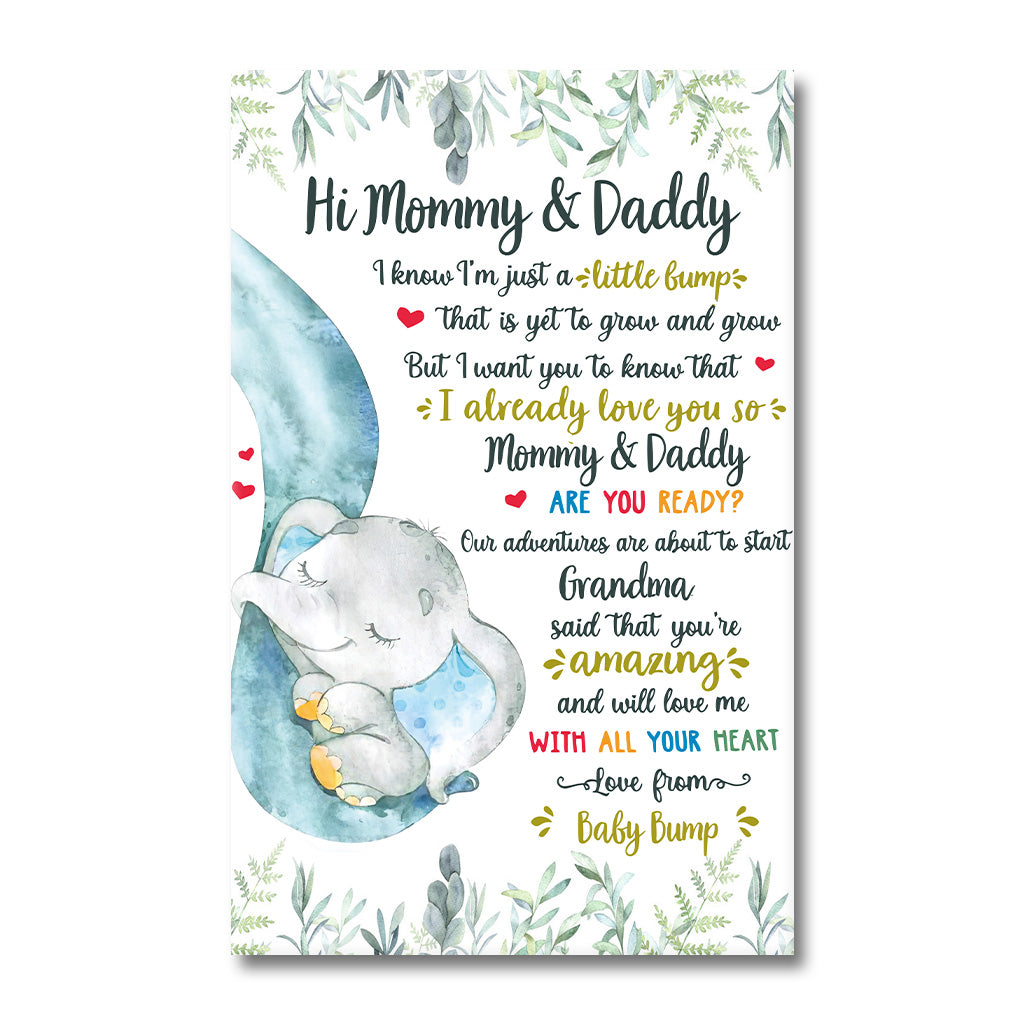 Love From Baby Bump - Personalized Mother Canvas And Poster