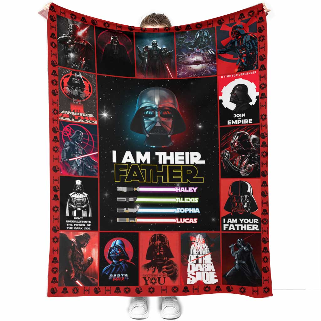 I Am Their Father - Personalized Father's Day The Force Blanket