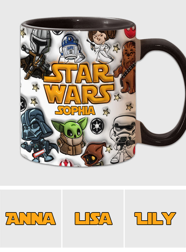 The Galaxy - Personalized The Force Accent Mug