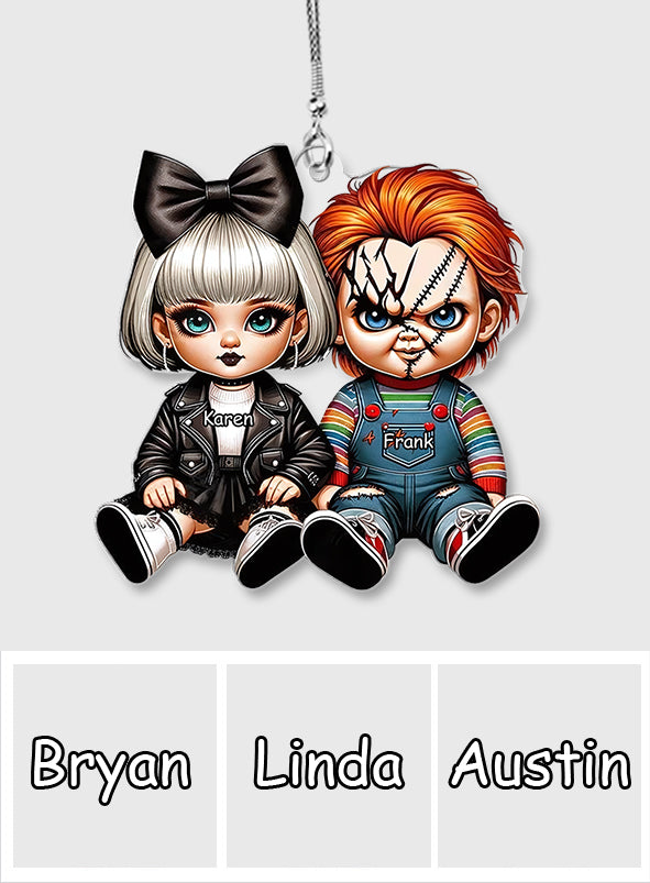 Horror Couple - Personalized Transparent Car Ornament