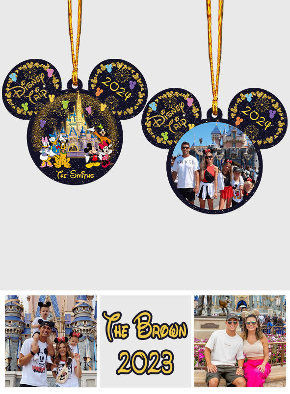 Family Trip Any Photo - Personalized Mouse Ornament