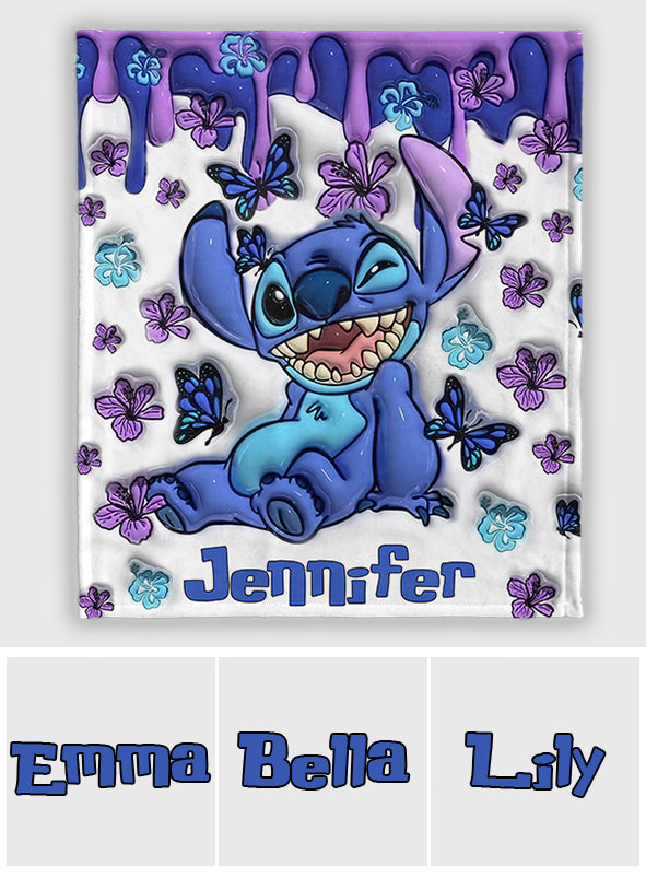 Purple Ohana - Personalized Ohana Blanket