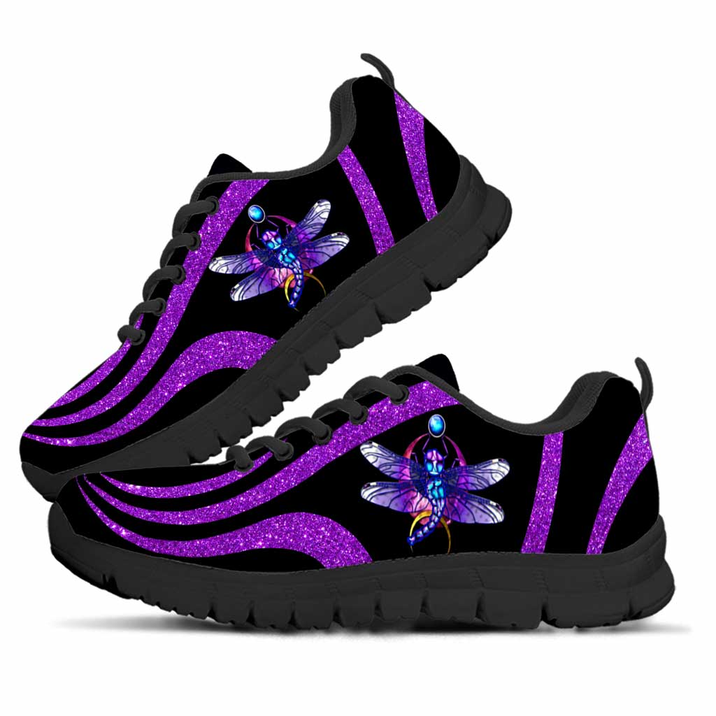 Purple Dragonfly Suicide Prevention Sneakers 0622