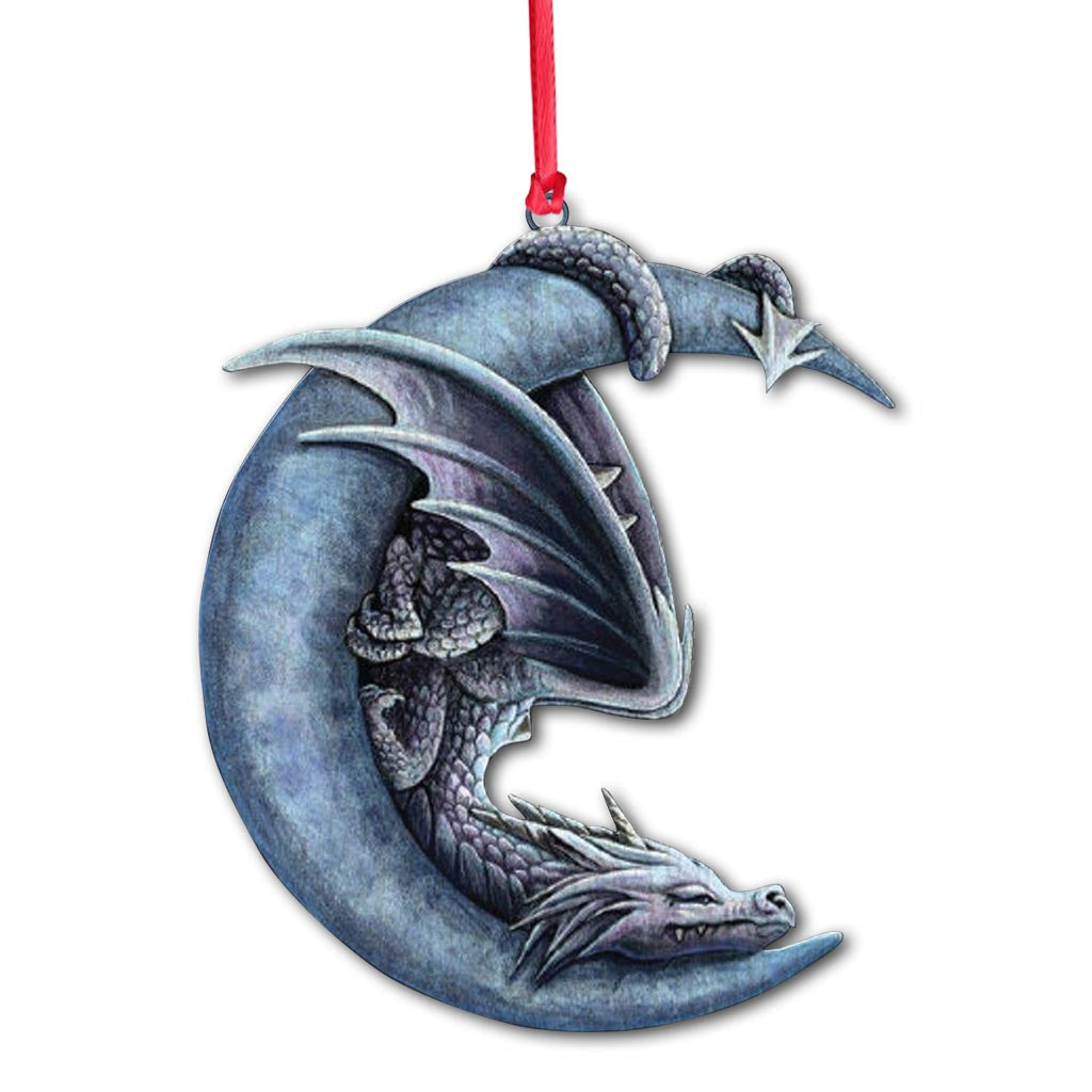 Sleeping Dragon - Dragon Ornament (Printed On Both Sides) 1022