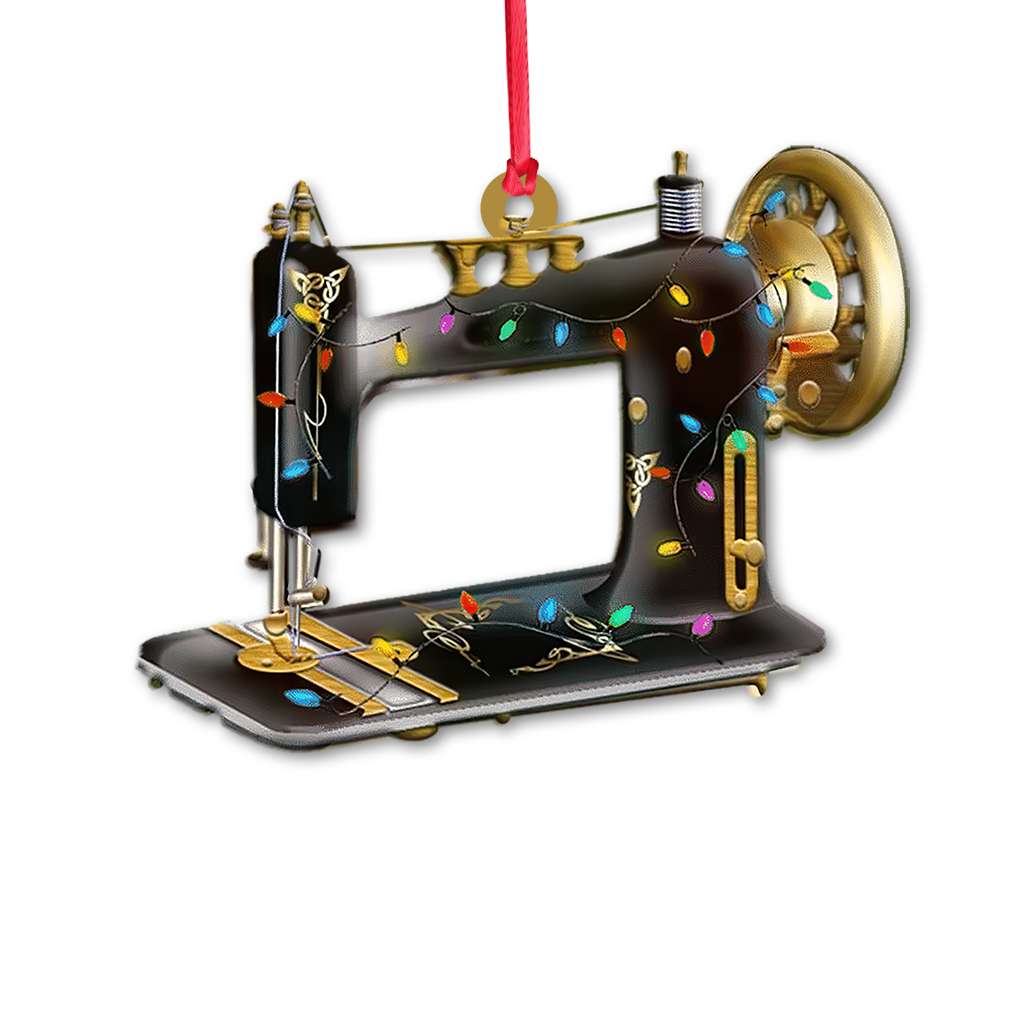 Vintage Sewing Lights Decoration For Winter Holidays - Sewing Ornament (Printed On Both Sides) 1122