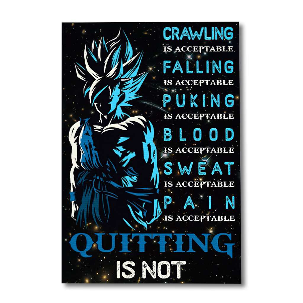 Quitting Is Not Acceptable- Seven Balls Canvas And Poster 1122