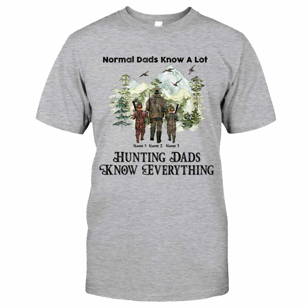 Hunting Dads Know Everything - Personalized Father's Day T-shirt and Hoodie