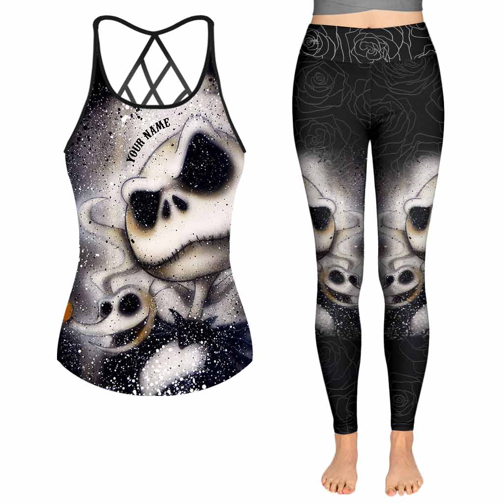 Hello Darkness My Old Friend Nightmare - Personalized Cross Tank Top and Leggings