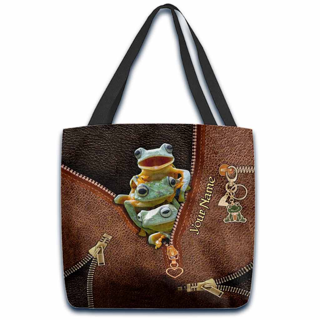 Love Frogs Personalized Tote Bag