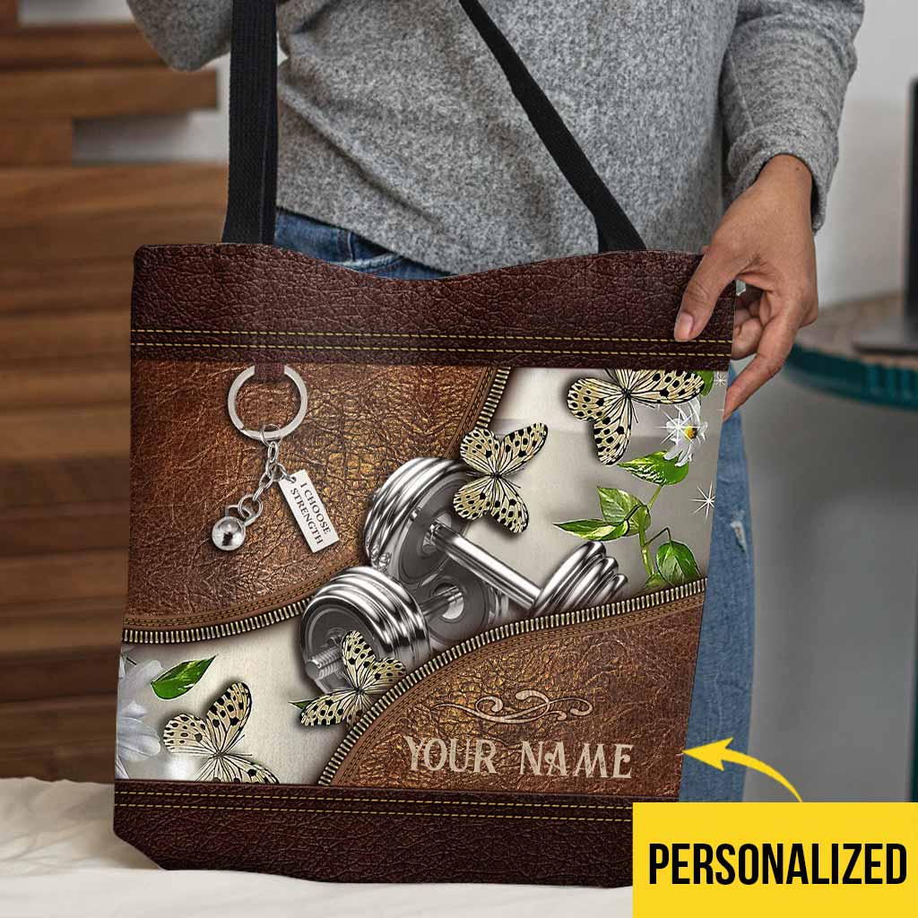 Strong Is Beautiful - Weight Lifting Personalized Tote Bag