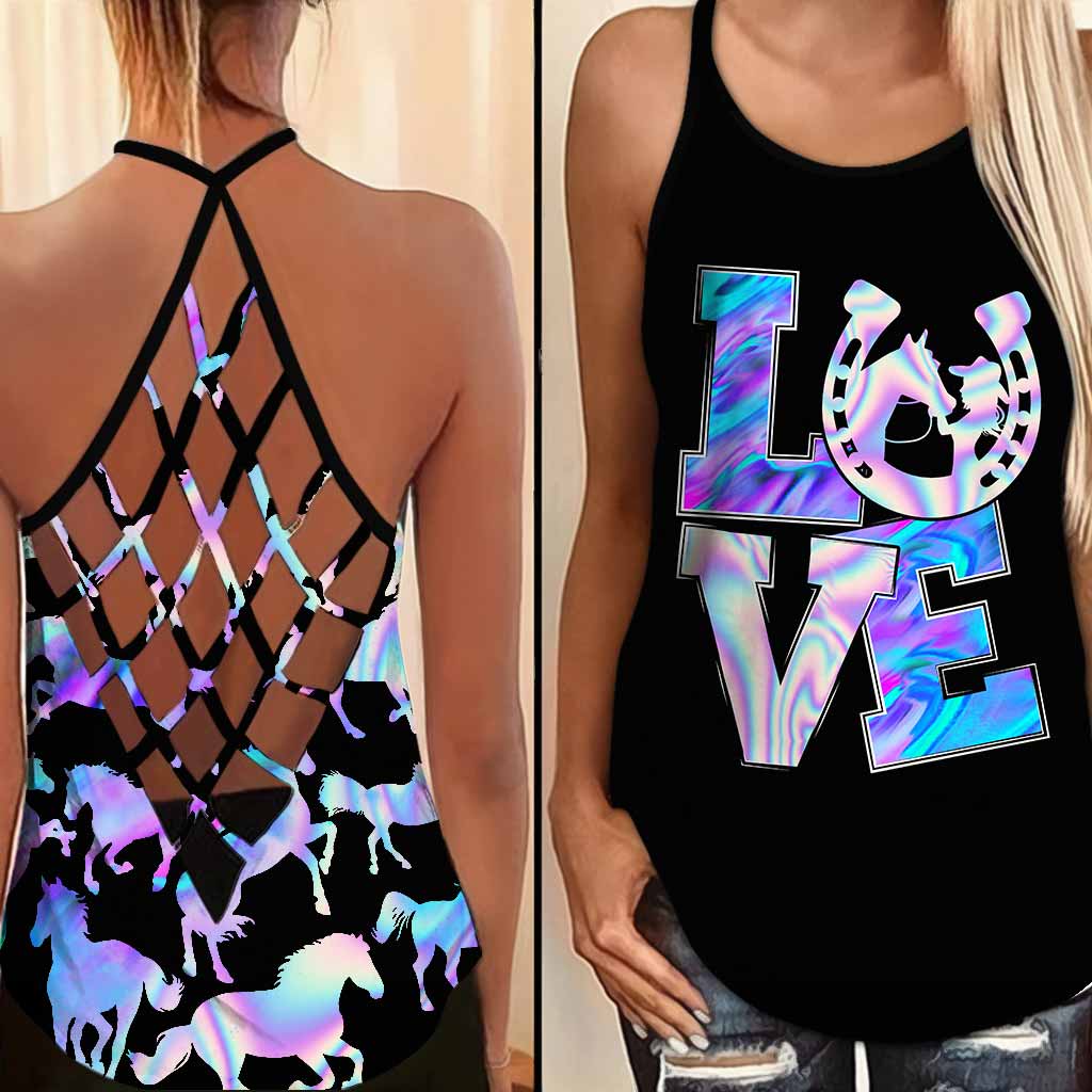 Love - Horse Cross Tank Top