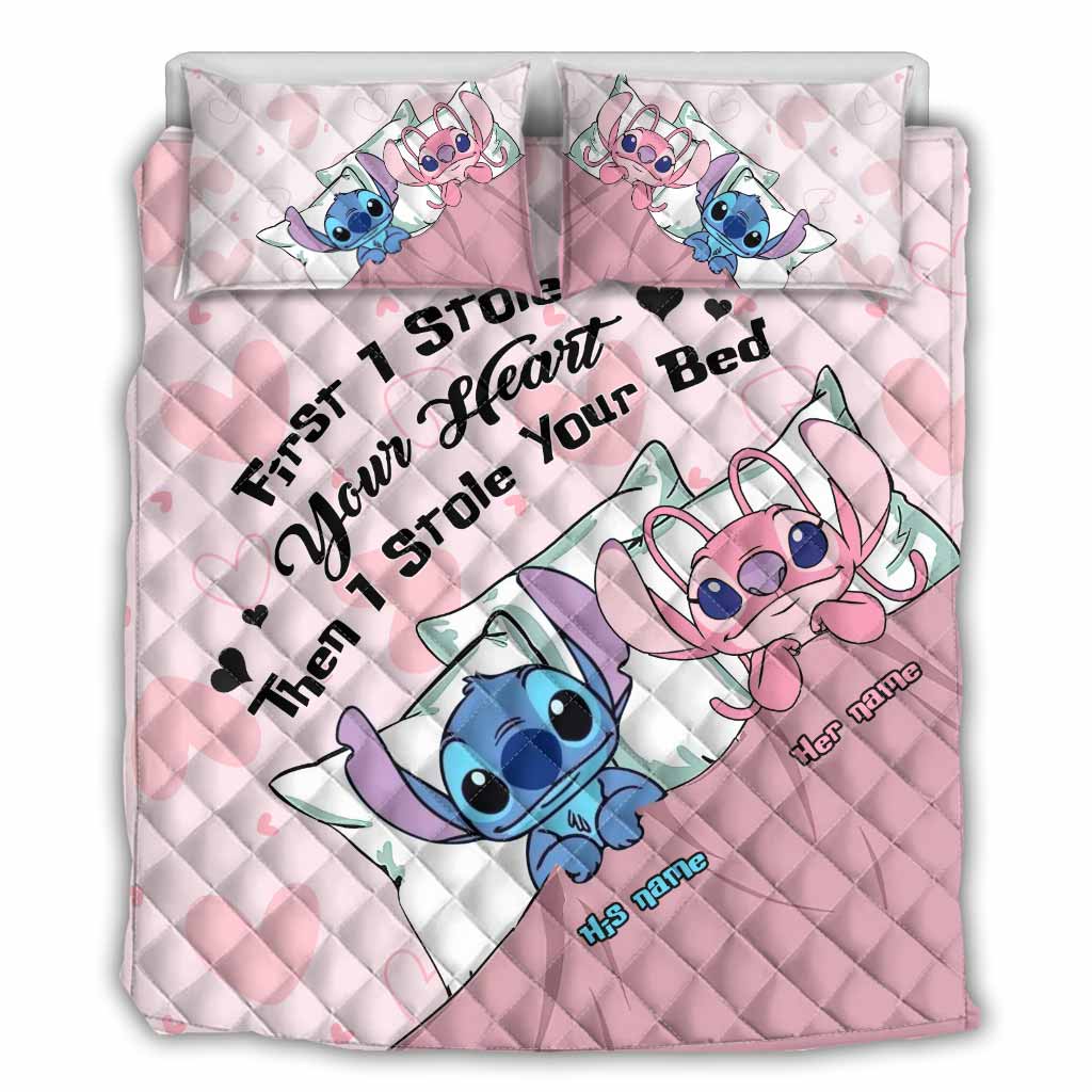 First I Stole Your Heart - Personalized Ohana Quilt Set