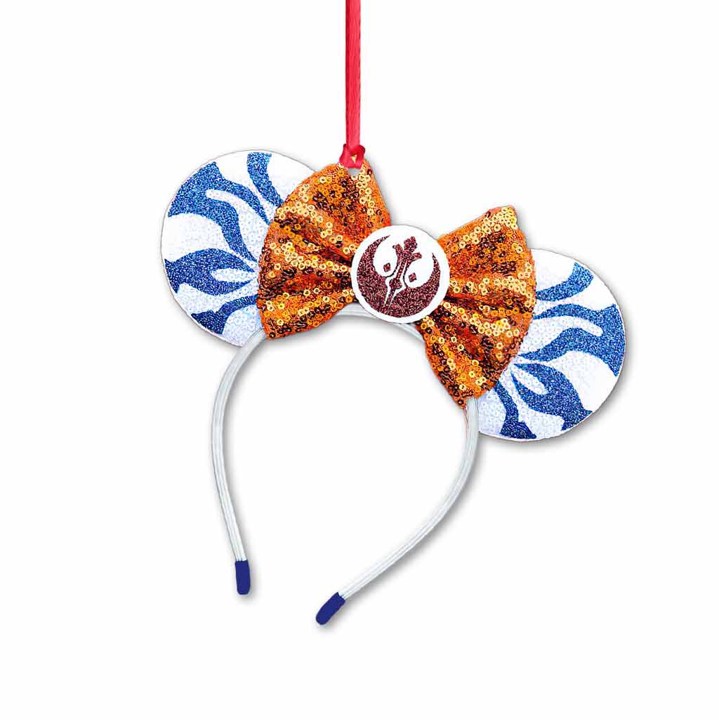 Galaxy Magic - Christmas Mouse Ornament With 3D Pattern Print (Printed On Both Sides)