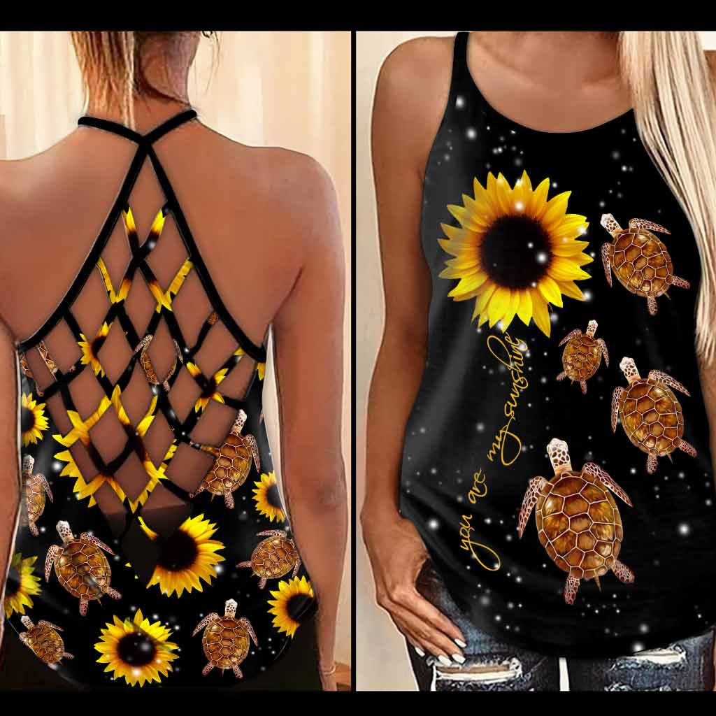 You Are My Sunshine - Turtle Cross Tank Top