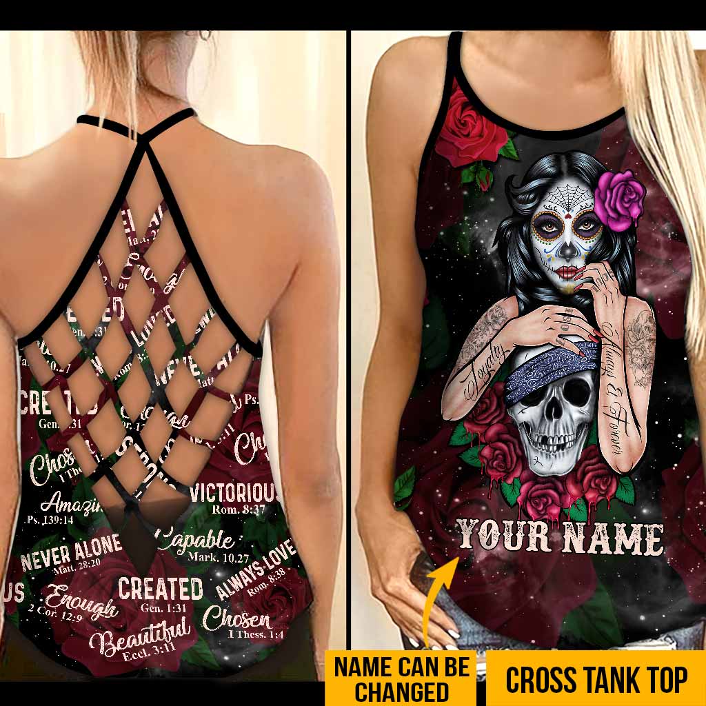 You Are - Skull Personalized Cross Tank Top