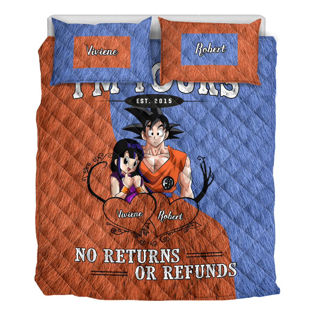 I'm Yours No Returns Or Refunds - Personalized Seven Balls Quilt Set