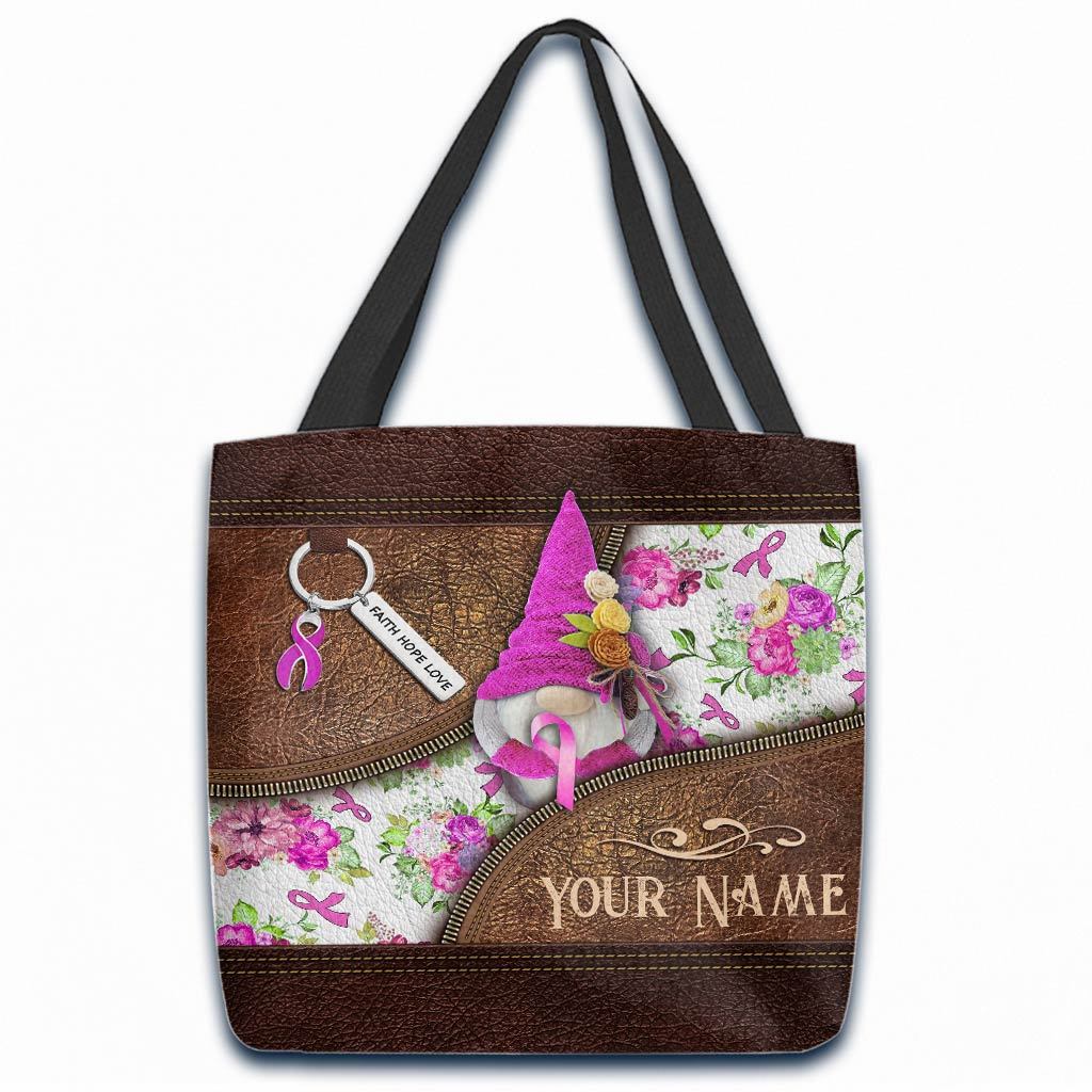 Faith Hope Love - Breast Cancer Awareness Personalized Tote Bag