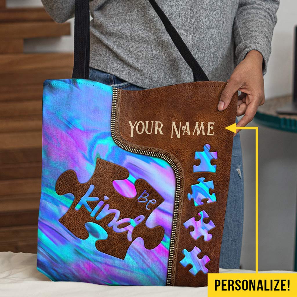 Be Kind - Autism Awareness Personalized Tote Bag