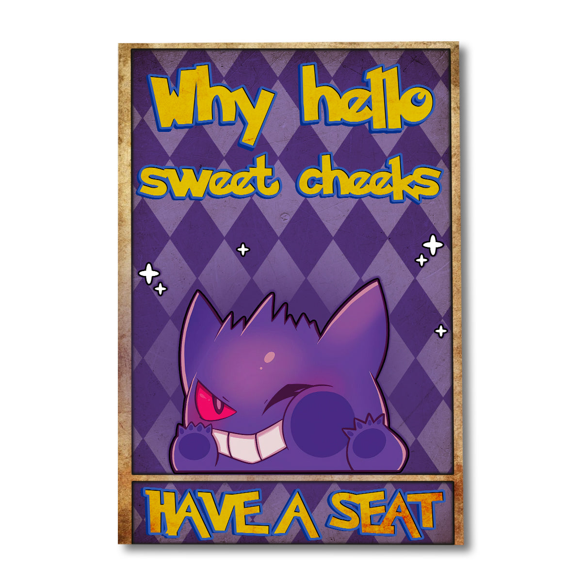 Peeker Hello Sweet Cheeks - Personalized Monster Trainer Canvas and Poster