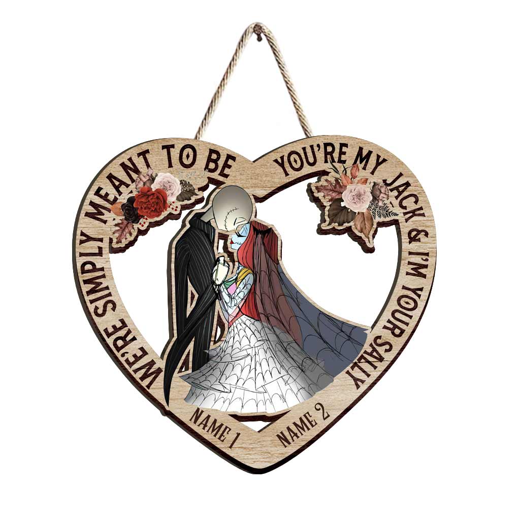 Simply Meant To Be - Personalized Nightmare Wood Sign