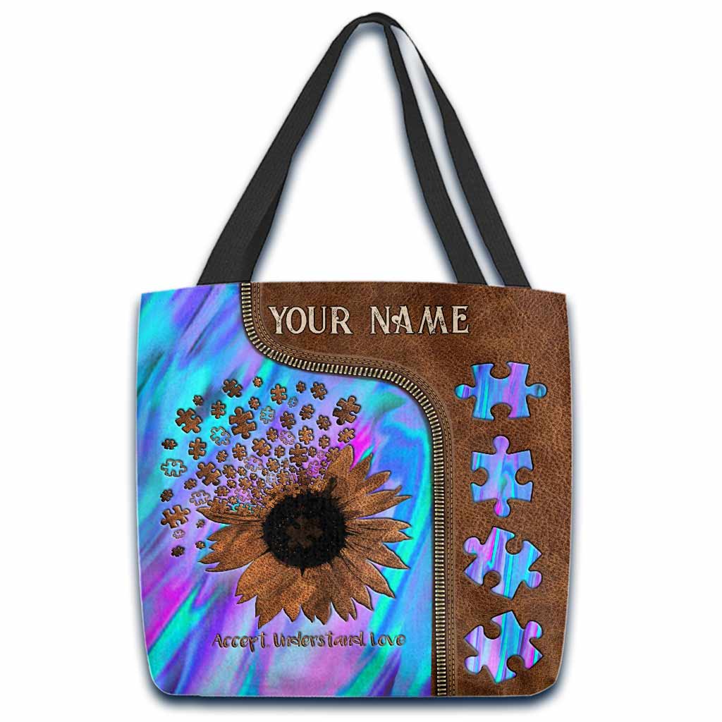 Accept Understand Love - Autism Awareness Personalized Tote Bag